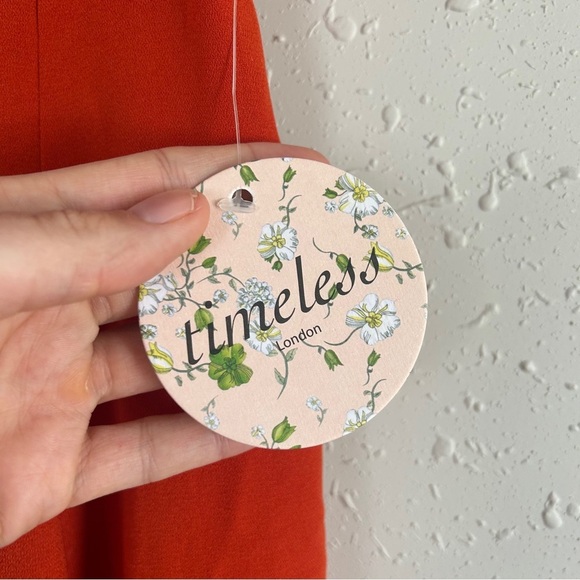 NWT Timeless Ava Burnt Orange MIDI Dress Casual Formal 6 Small - Picture 5 of 6